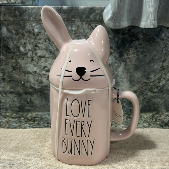 Rae Dunn Other - NWT Rae Dunn LOVE EVERY BUNNY Mug with Bunny Topper